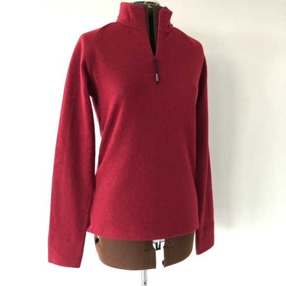 Wool Blend 1/4 Zip Sweater with Lumbar Pocket - Picture 5 of 8